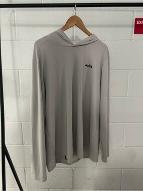 Vivint | Men's Light Gray Hooded Long-Sleeve Shirt